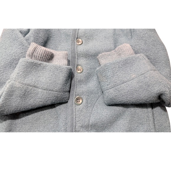 Disana Felix Wool Fleece Hooded Jacket Teal Blue Kids Size 110 116 5-6 Years - Picture 8 of 12